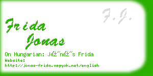 frida jonas business card